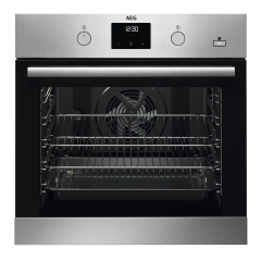 AEG BES35501EM 62.5cm Built In Electric Single Oven - Stainless Steel Stainless Steel