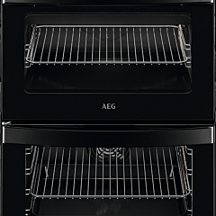 AEG CIB6743MCB Black 60cm Double Electric Cooker
