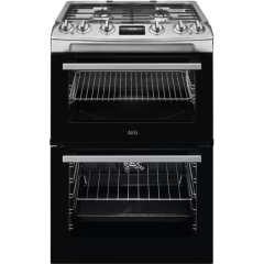 AEG CKX6540ACM 60cm Dual Fuel Cooker, Double Oven with Thermaflow® fan operated main oven and conven