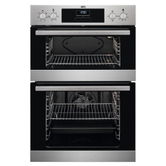 AEG DEX33111EM 59.4Cm Built In Electric Double Oven Stainless Steel