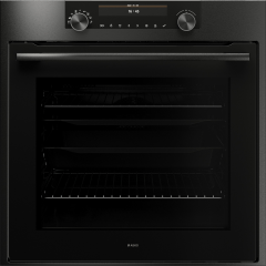 Asko OP8687B 59.5cm Built In Electric Single Oven - Black Steel 