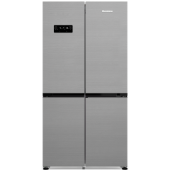 Blomberg KQD114VPX 70.5cm Dual Cooling American Style Fridge Freezer - Brushed Steel Brushed Steel