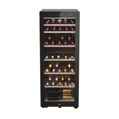 Haier HWS77GDAU1 77 Bottle Dual Zone Wine Cooler, hOn App connected - Black 