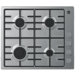 Hoover HHW6LK3X 60cm, 4 Burner, Side control, Wire supports, St. steel 