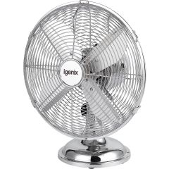 Igenix DF1250 12' Desk Fan Stainless Steel