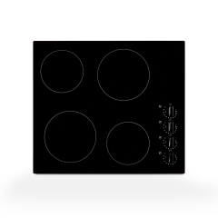 Montpellier MCH59CK 59cm Ceramic Hob - Black Glass
