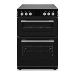 Montpellier MDOI60FK 60cm Cooker Ceramic Double Oven - 4 Zone INDUCTION Hob 