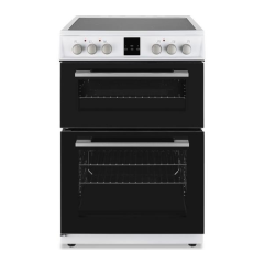 Montpellier MDOI60FW 60cm Cooker Ceramic Double Oven - 4 Zone INDUCTION Hob 