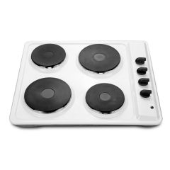 Montpellier SP601W 58cm Solid Plate Hob - White