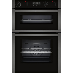 Neff U2ACH7AG7B Double Oven Pyrolytic &ndash; N 50, CircoTherm, Pyrolytic cleaning, Main oven 8 functions,