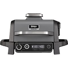 Ninja OG703UK Outdoor Woodfire Electric BBQ Grill & Smoker with Cover - Black 