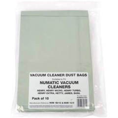 Numatic NUMBAG1000 10 Pack Of Numatic Bags To Fit All Models Of Henry, George Etc Green