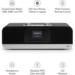 Roberts Radio BLUTUNE300LBK DAB+/FM Bluetooth Radio - Black