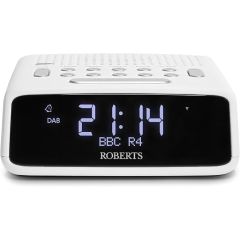 Roberts Radio ORTUSDABW DAB Charge DAB+/FM Bluetooth Clock Radio - Black