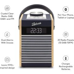 Roberts Radio Rambler Midi DAB/DAB+/FM RDS Radio with Bluetooth - Navy Blue