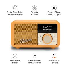 Roberts Radio REV-PETITE2SY DAB+/DAB/FM RDS Radio - Sunburst Yellow