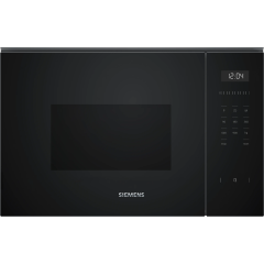 Siemens BF555LMB1B Microwave Oven - iQ500 - Up to 900W, 25 litres, 5 power levels, electronic contro