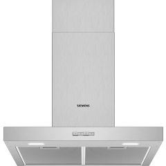 Siemens LC64BBC50B Box Chimney Hood - iQ100 - 60cm wide, box design, 3 speeds, push buttons, LED lig