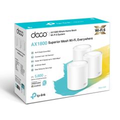 Tapo Smart DECO X20(3-PACK) Ax1800 Whole-Home Mesh Wi-Fi 6 System, 3 Pack 