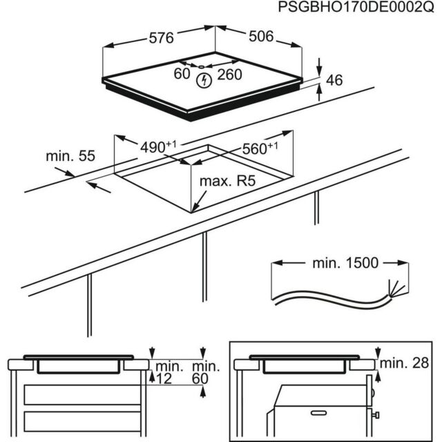 Zanussi ZIT6460XB 60Cm Induction Hob
