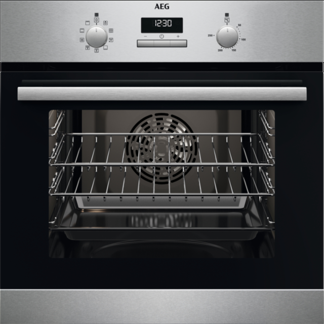 AEG BCX23101EM 59.4Cm Built In Electric Single Oven Stainless Steel