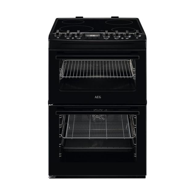 AEG CCX6740ACB 
60cm Electric Ceramic Cooker, Double Oven with Multi-function main oven and conventi
