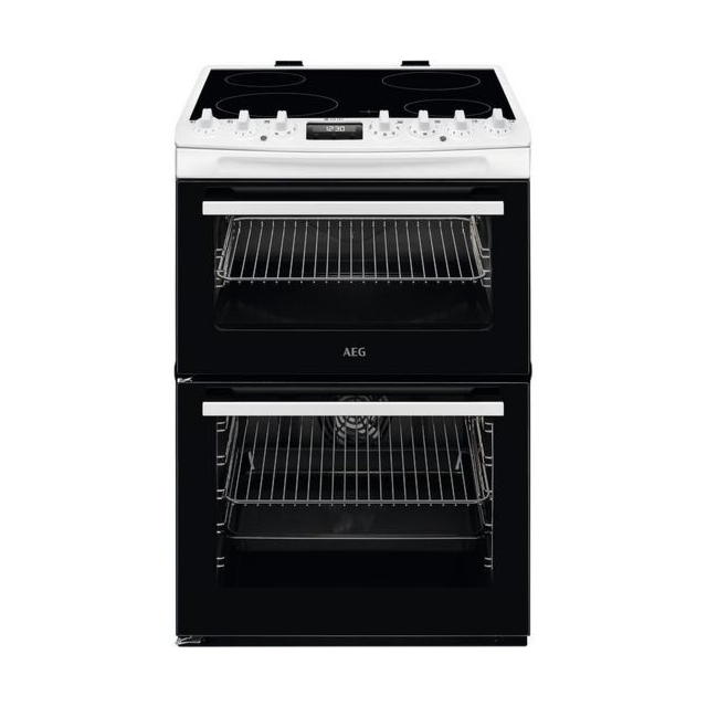AEG CCX6740ACW 
60cm Electric Ceramic Cooker, Double Oven with Multi-function main oven and conventi