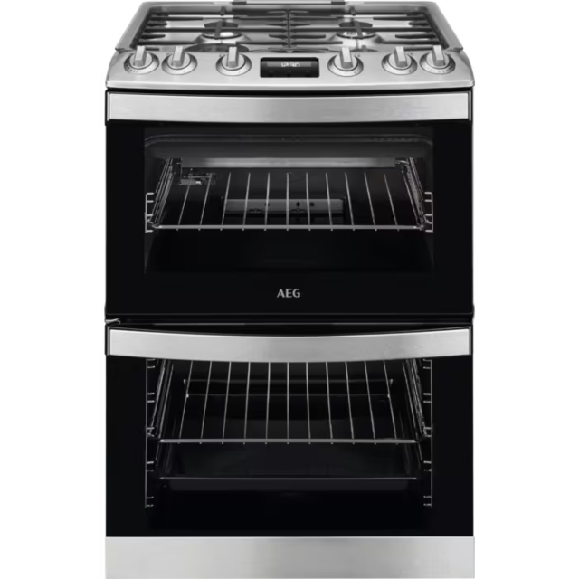AEG CGB6131ACM 
60cm Gas Cooker, Double Oven, 4 Gas burners, Triple crown Wok burner, Cast iron pan 