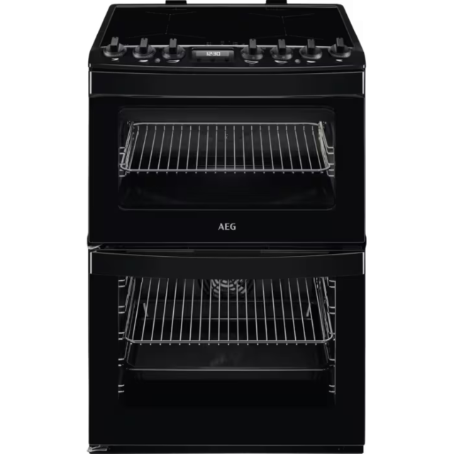 AEG CIB6743ACB 
60cm Electric Induction Cooker, Double Oven, 4 Induction Cooking Zones, Programmable