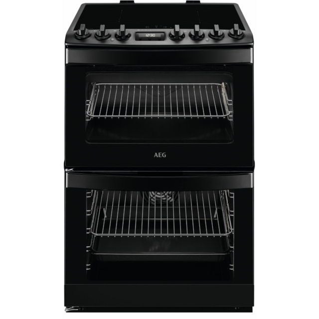 AEG CIB6743MCB 
60cm Electric Induction Cooker, Double Oven, 4 Induction Cooking Zones, Programmable