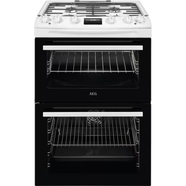 AEG CKX6540ACB 
60cm Dual Fuel Cooker, Double Oven with Thermaflow® fan operated main oven and conve