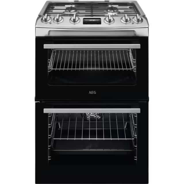 AEG CKX6540ACM 60cm Dual Fuel Cooker, Double Oven with Thermaflow® fan operated main oven and conven