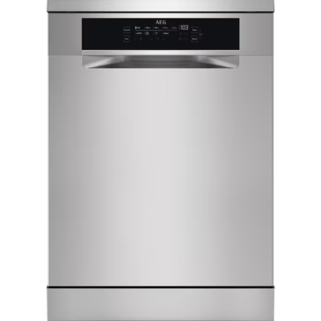 AEG FFB76727PM 
Freestanding 60cm GlassCare dishwasher, 14ps, A, 44dB, 11L, Touch control UI, 9 Prog