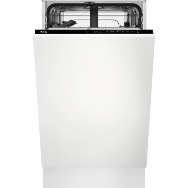 AEG FSX51407Z 
Fully integrated 45cm AirDry dishwasher, 9ps, F, 49dB, 9.9L, Button control UI, 5 Pro