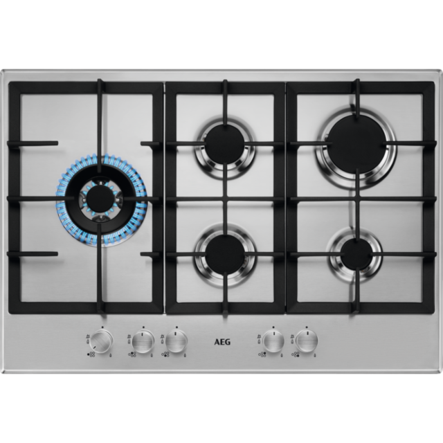 AEG HGB75500SM 74.5cm Gas Hob - Stainless
