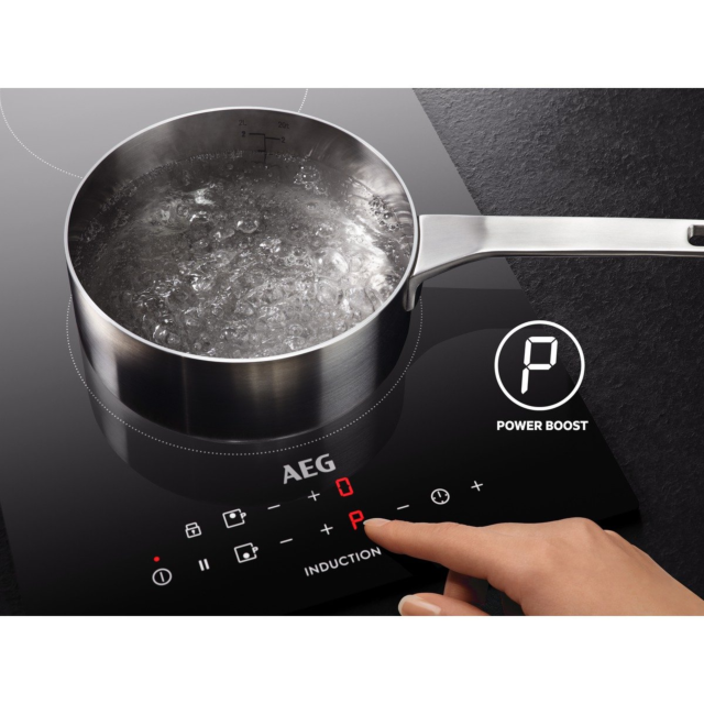 AEG ILB64334CB 59cm Induction Hob - Black Black
