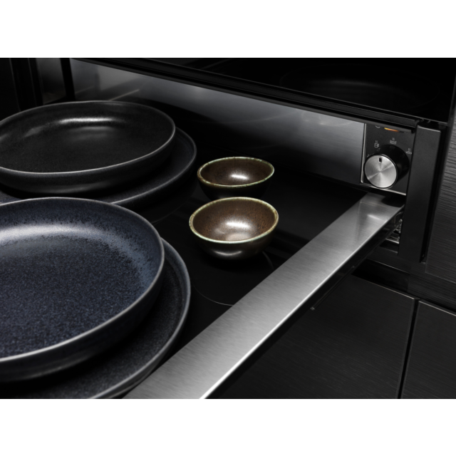 AEG KDE911424B 14cm Warming Drawer - Black Glass Black