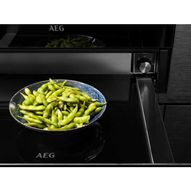 AEG KDE911424B 14cm Warming Drawer - Black Glass Black