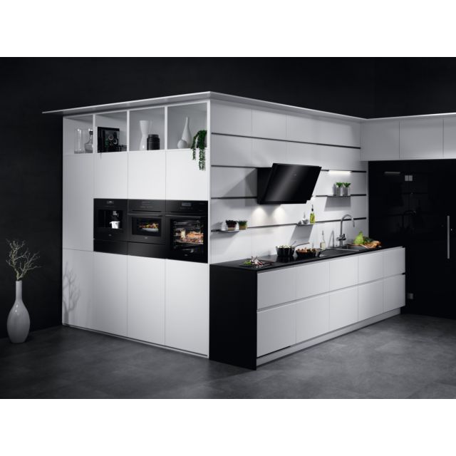 AEG KDE911424B 14cm Warming Drawer - Black Glass Black