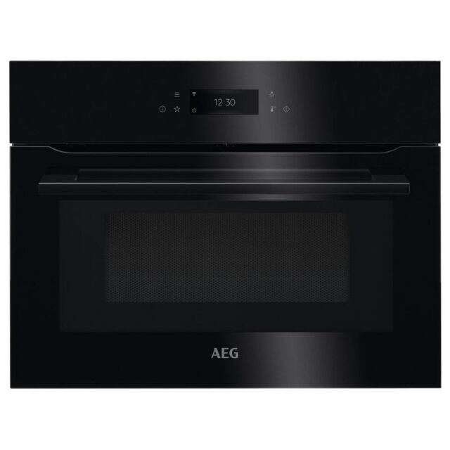 AEG KMK768080B 59.5cm Built In Combination Microwave Compact Oven - Black 