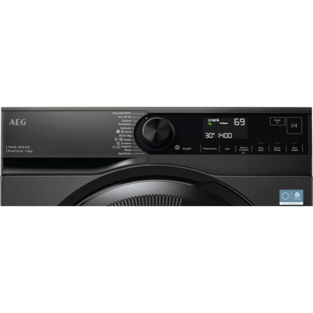 AEG LFSR7484U4B 
8kg 1400 spin Washing machine. 7000 Series, ProSteam. MixLoad 69 Min, Wool & Steam 