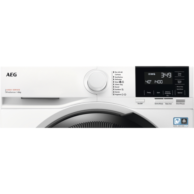 AEG LFX50844B 
8kg 1400 spin Washing machine. 5000 Series, TimeSave technology. Quick 60min, 30 min 