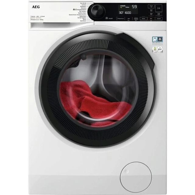 AEG LWR8496O5B 
9 / 6 kg 1600 spin Washer dryer. 8000 Series, UniversalDose & PowerCare technology. 