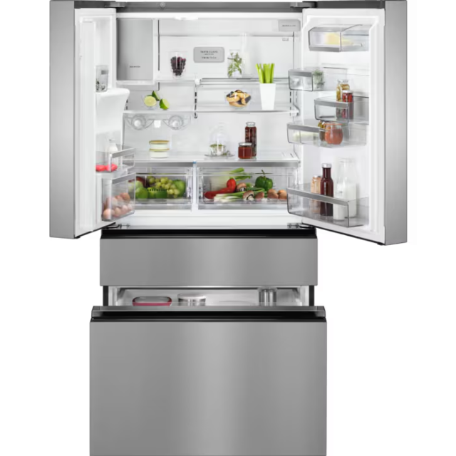 AEG RMB954E9VX 
Freestanding American Fridge Freezer, Connected Large capacity French door fridge fr