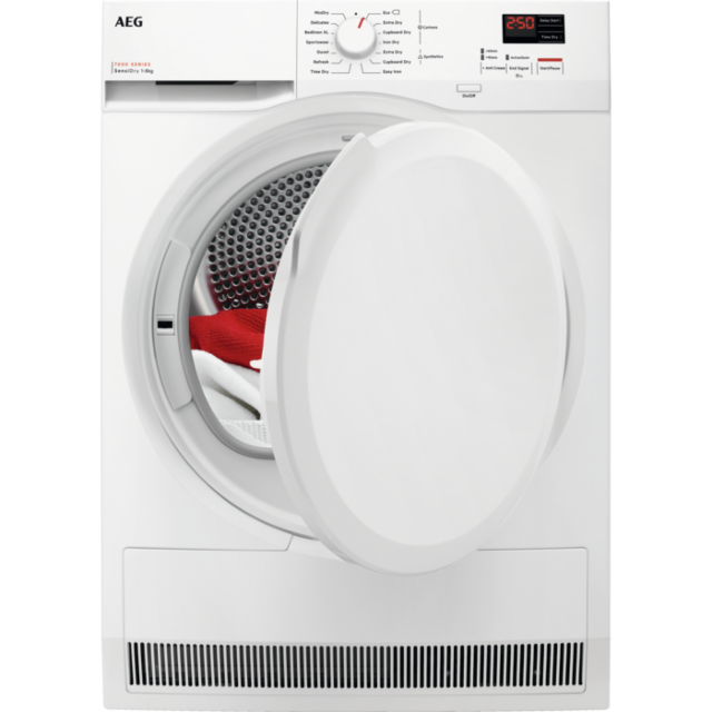 AEG TR708L0B 7000 SensiDry Heat Pump 8kg Tumble Dryer