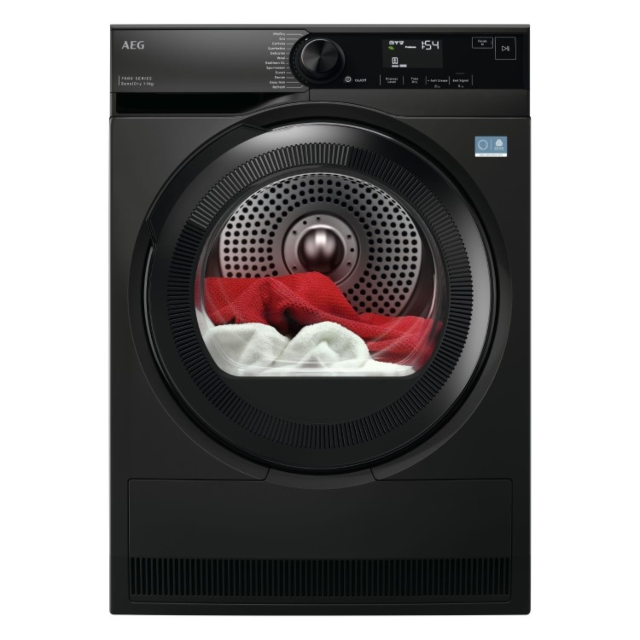 AEG TR749GU4B 
9kg Tumble dryer. 7000 Series, SensiDry technology. Easy iron, Bed linen and Refresh 