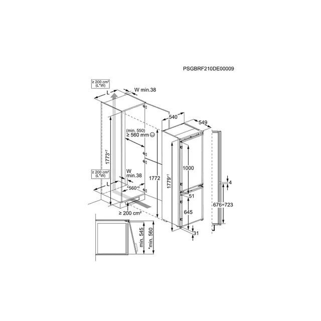 AEG TSC7M181DS 
Integrated Frost Free Fridge Freezer. Cooling360, GreenZone+, ExtraChill, DynamicAir
