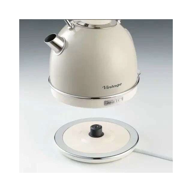 Ariete 00C287703ARAS 1.7L Vintage Dome Kettle Cream/Beige 