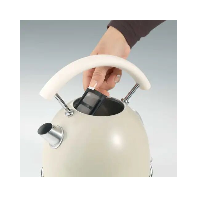 Ariete 00C287703ARAS 1.7L Vintage Dome Kettle Cream/Beige 