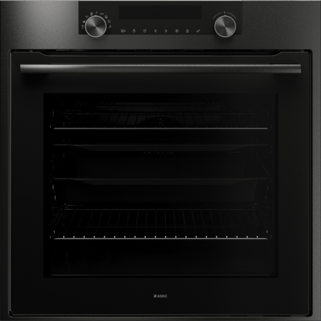 Asko OP8687B 59.5cm Built In Electric Single Oven - Black Steel 